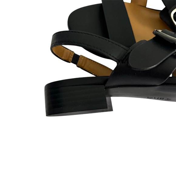 Naturalizer Meesha Slingback Sandals Block Heel Buckle Detail Black Size 9.5 - Picture 6 of 10